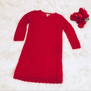 🌻Cherokee Red Crochet Dress